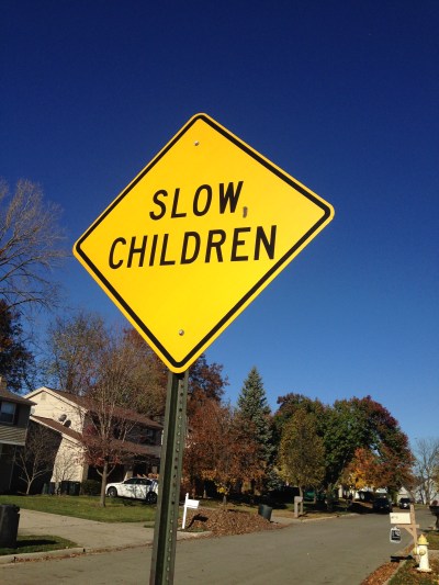 Punctuating road signs